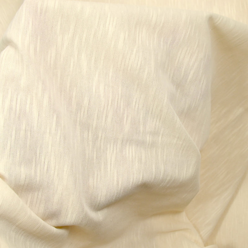 Jersey de coton flammé crème vanillée
