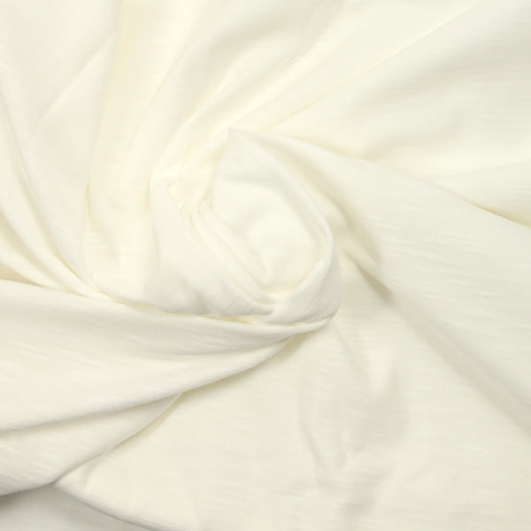 Jersey de coton flammé blanc d'oeuf