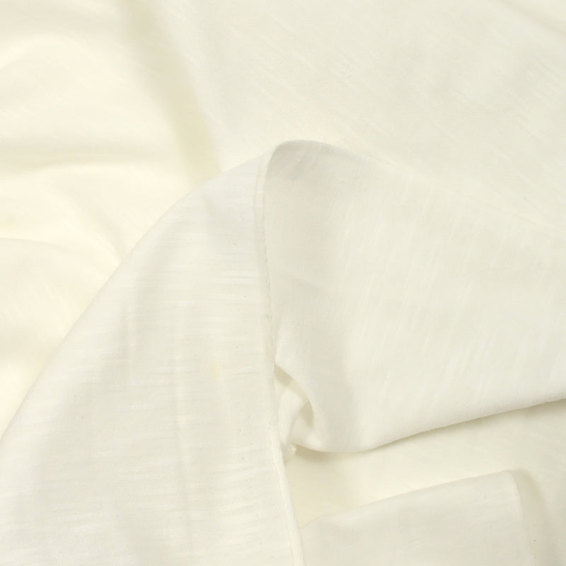 Jersey de coton flammé blanc d'oeuf