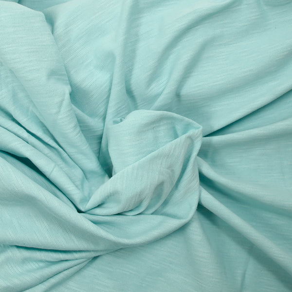 Jersey de coton flammé cyan