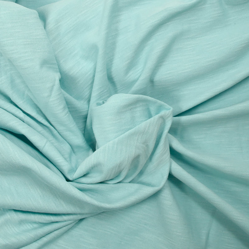 Jersey de coton flammé cyan