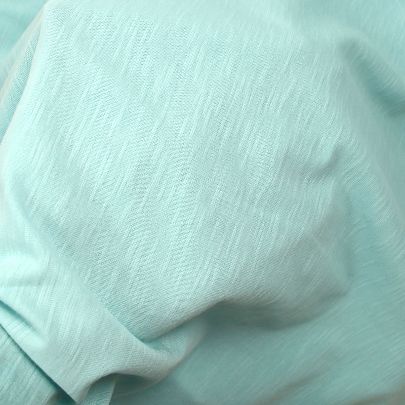Jersey de coton flammé cyan