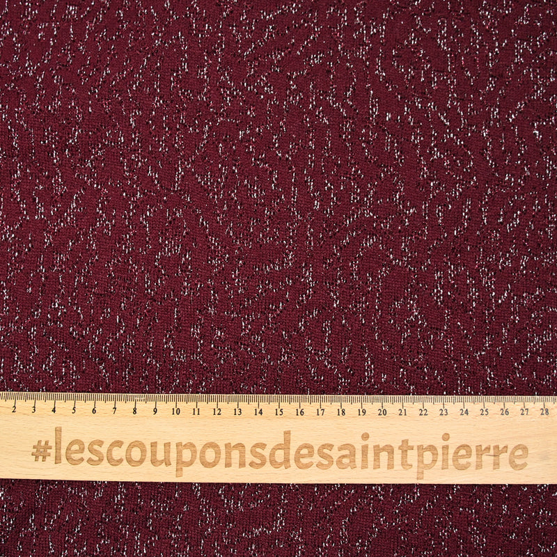 Maille Lurex Sunny ajourée fond lie de vin
