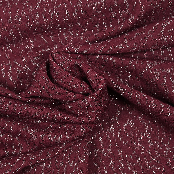 Maille Lurex Sunny ajourée fond lie de vin