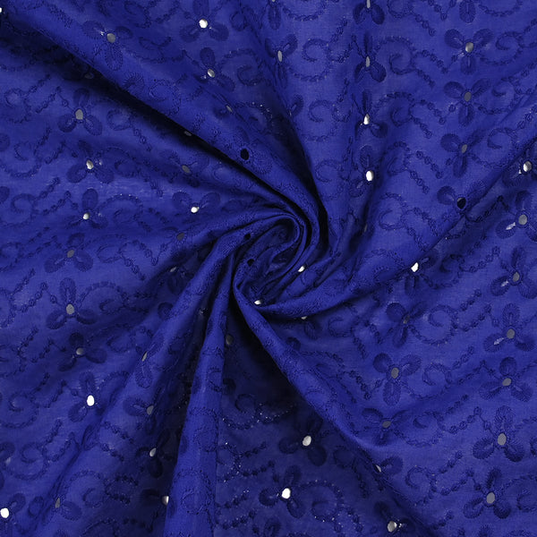 Broderie anglaise Izanagi bleu