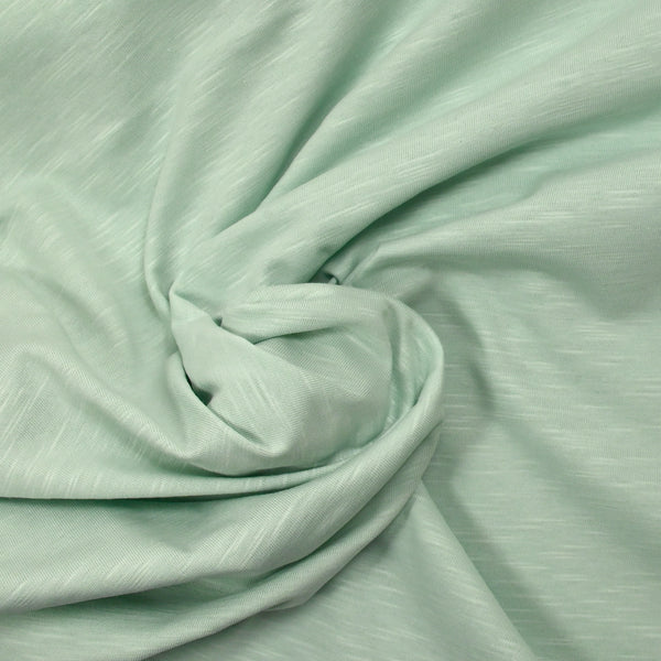 Jersey de coton flammé menthe glacée