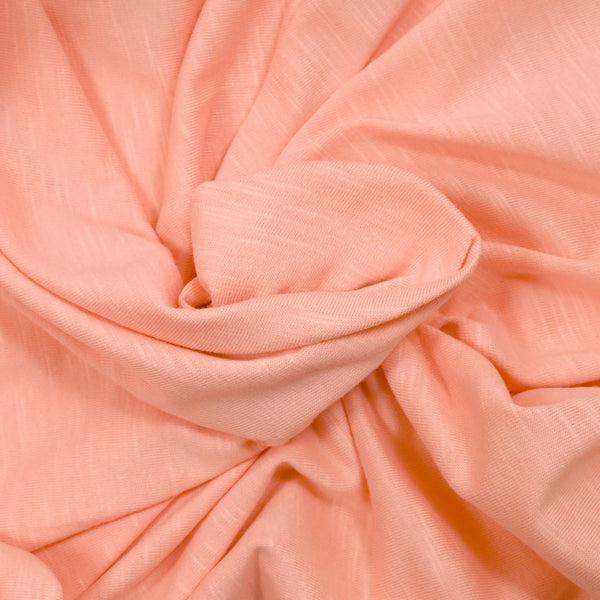 Jersey de coton flammé rose saumon