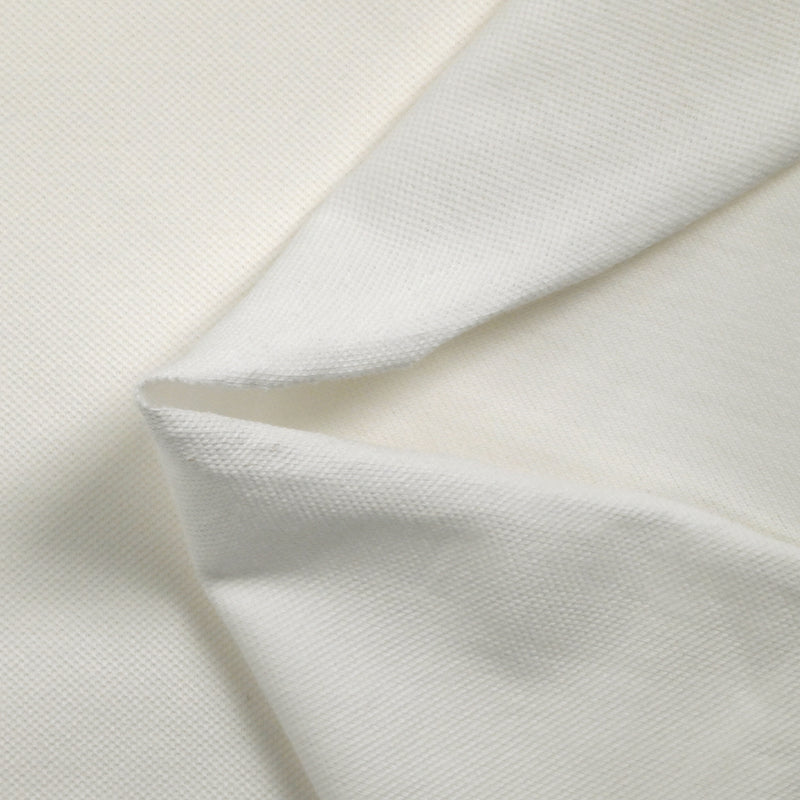 Maille polo coton fine blanc