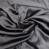 Satin polyester fin noir
