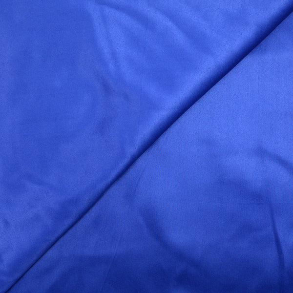 Satin polyester fin bleu marine