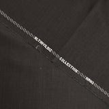 Tissu tailleur laine mélangée sergé marron foncé
