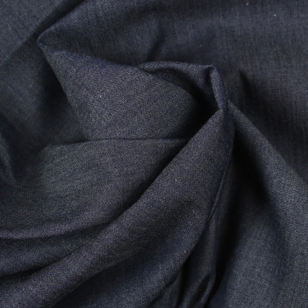 Chambray de coton marine