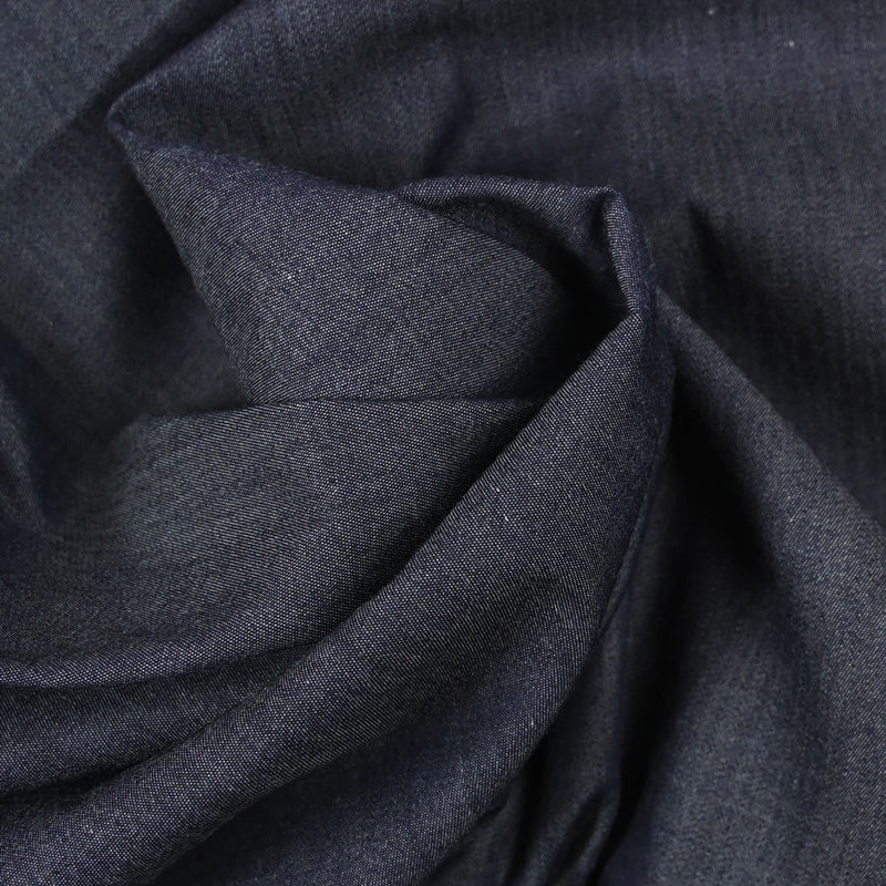 Chambray de coton marine