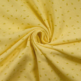 Maille polo coton imprimée sésame et lettres fond jaune
