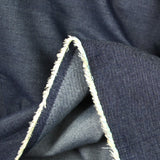 Chambray de coton marine