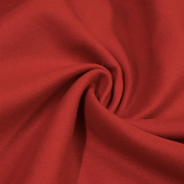 100% cachemire double face rouge au mètre