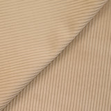 Velours côtelé 100% coton 3 mm beige clair