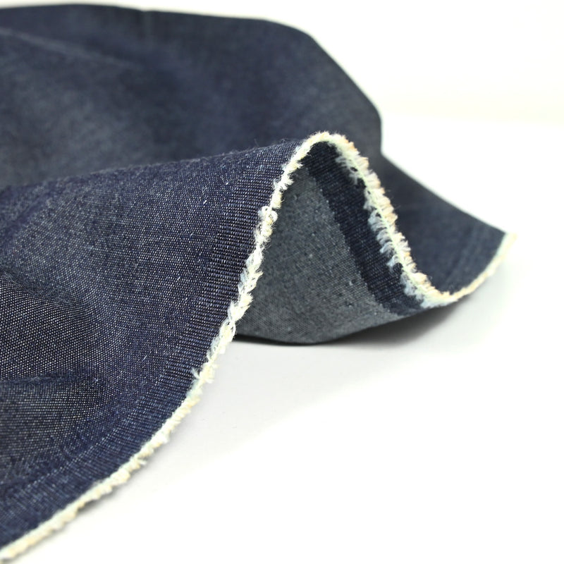 Chambray de coton marine