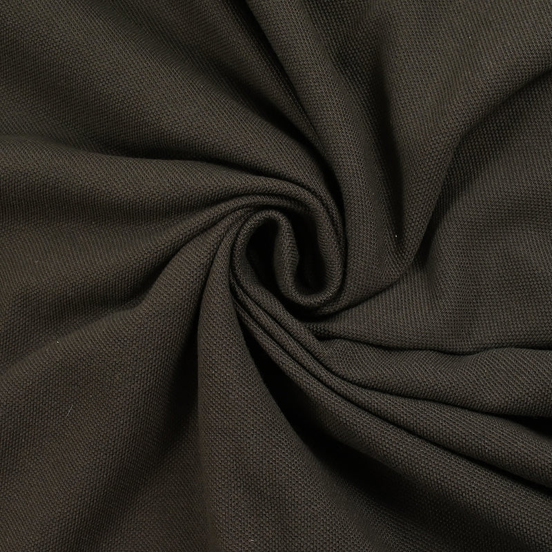 Maille polo coton marron