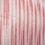 Voile de coton rayé rouge et blanc