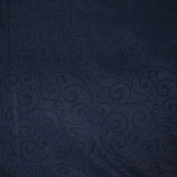 Velours côtelé 100% coton arabesque 3 mm bleu nuit
