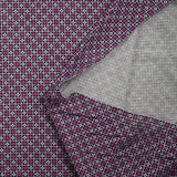 Maille de coton fine pixel de fleurs magenta
