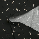 Jersey de coton imprimé les filles fond noir