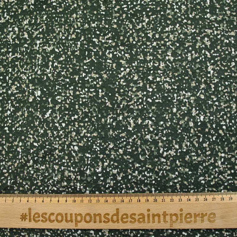 Jersey de coton fin imprimé terrazzo vert