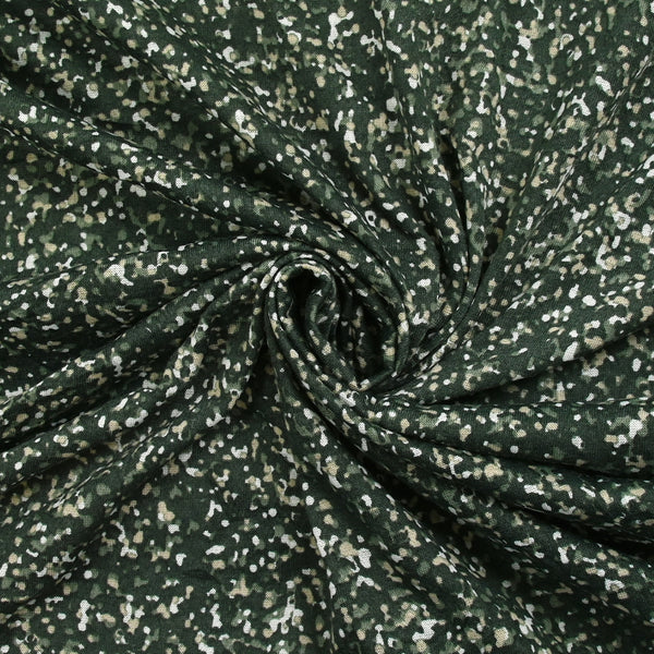 Jersey de coton fin imprimé terrazzo vert