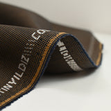 Tissu tailleur laine mélangée Oxford camel et marine