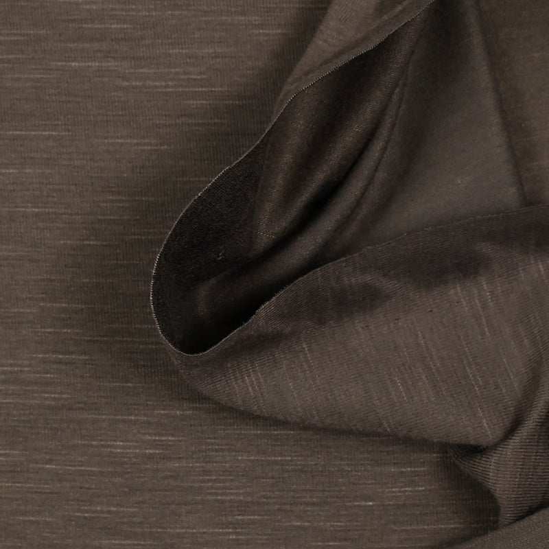 Jersey de viscose flammé taupe foncé