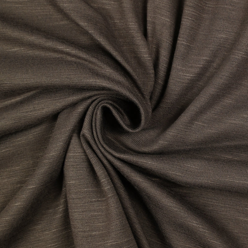 Jersey de viscose flammé taupe foncé
