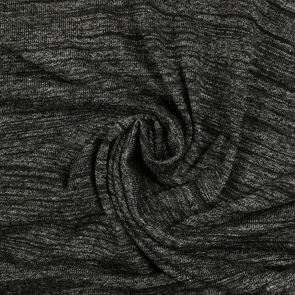 Maille de polyester chinée anthracite