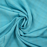 Polyviscose peau de pêche à carreaux Josie aqua