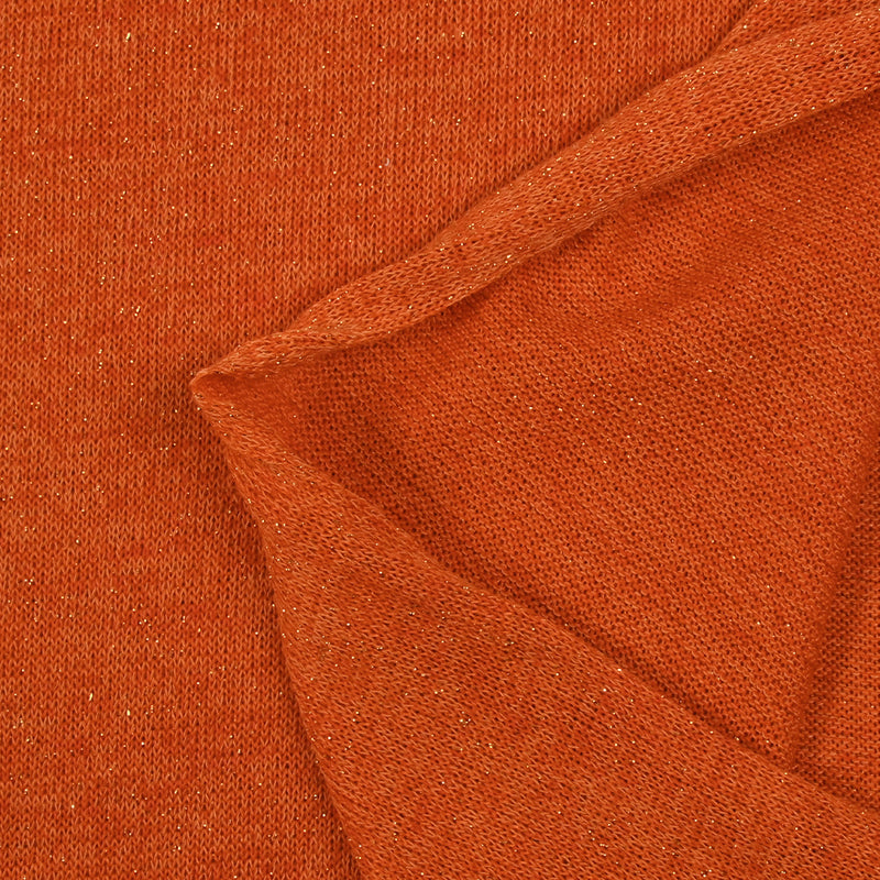 Maille lurex Carla fond orange chiné