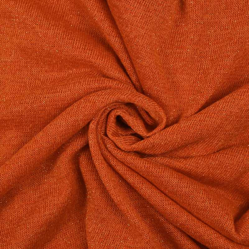Maille lurex Carla fond orange chiné