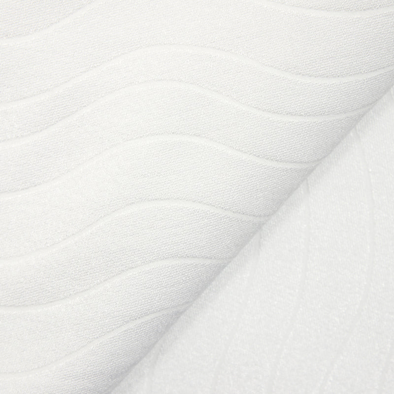 Jersey polyester vague blanc