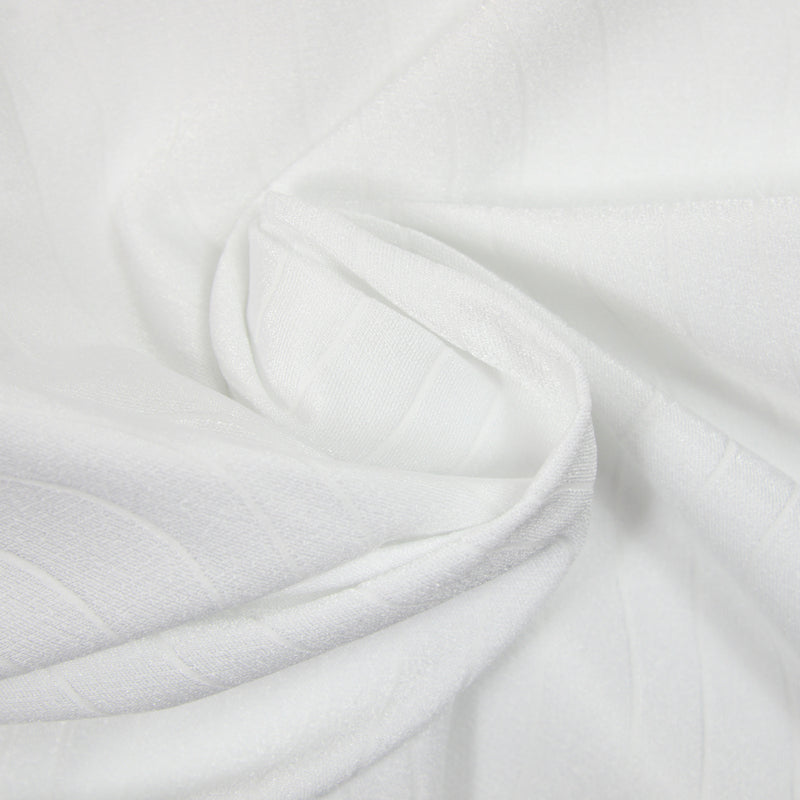 Jersey polyester vague blanc