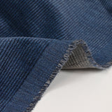 Velours côtelé 100% coton 2 mm double face marine et gris