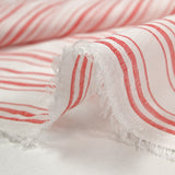 Voile de coton rayé rouge et blanc