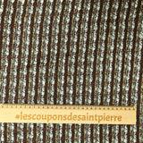 Wool tweed iridescent brown laminated