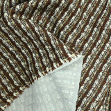 Tweed de laine mélangée marron irisé contrecollée