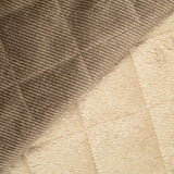 Velours de polyester côtelé matelassé envers sherpa taupe