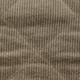Velours de polyester côtelé matelassé envers sherpa taupe