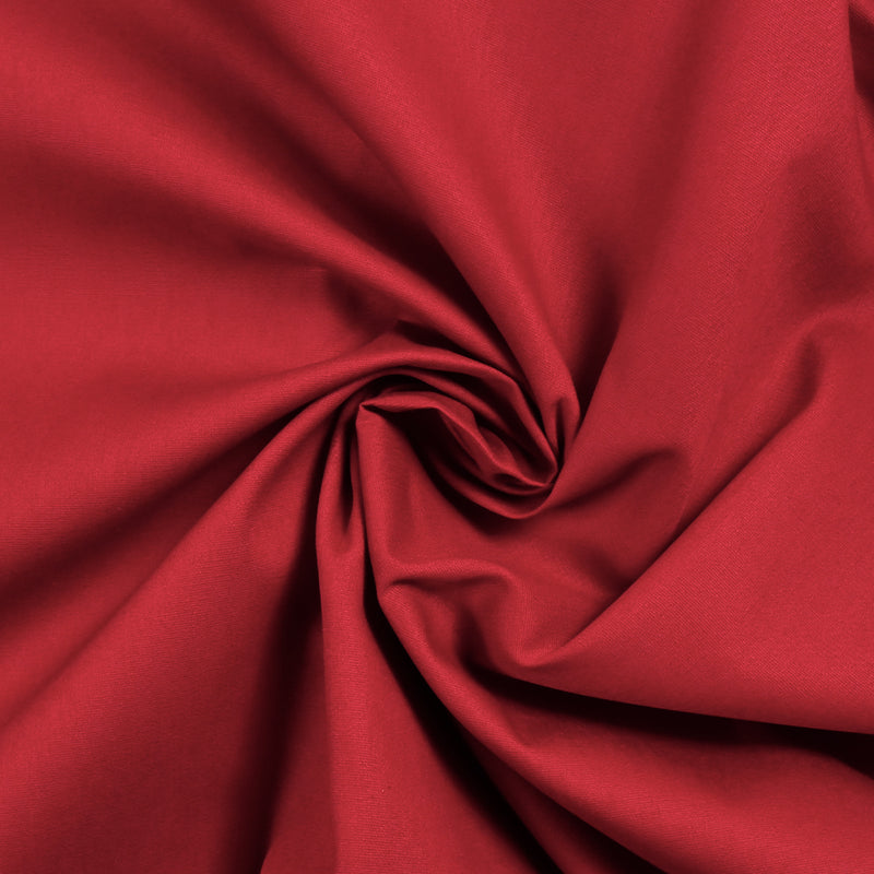 Popeline de coton rouge