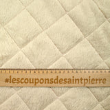Velours de polyester côtelé matelassé envers sherpa vieux rose