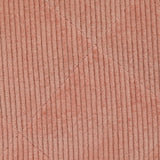 Velours de polyester côtelé matelassé envers sherpa vieux rose