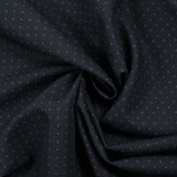 Sarga de algodón con estampado de cuadrados y lunares y fondo azul medianoche