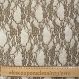 Dentelle polyester Noémie taupe