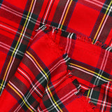 Gabardine polyviscose tissé teint à carreaux fond rouge